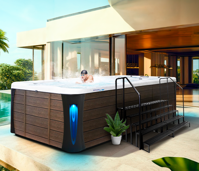 Calspas hot tub being used in a family setting - Bellflower